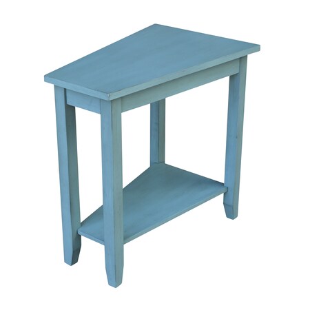 International Concepts Keystone Accent Table, Ocean Blue, Antique Rubbed OT32-45